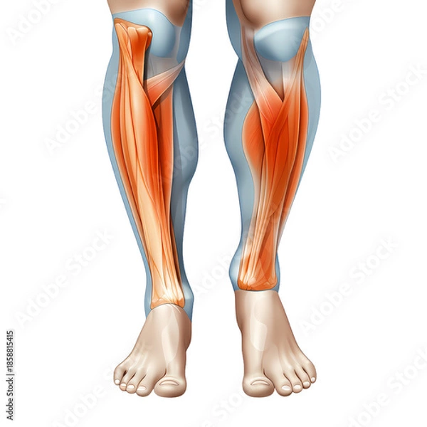 Fototapeta Illustration of Knee with Patellar Tendinitis