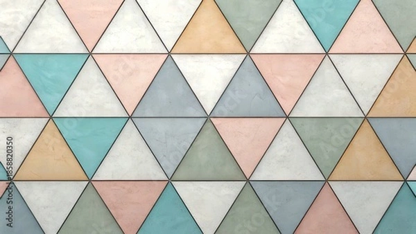 Obraz Triangle Pattern with Soft Gradients and Open Negative Space