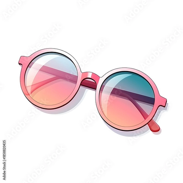 Obraz Chic Round Sunglasses with Retro Style