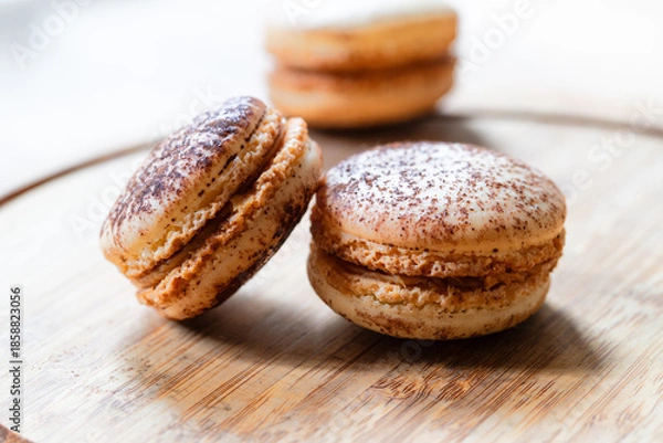 Obraz  Afternoon tea dim sum macarons  