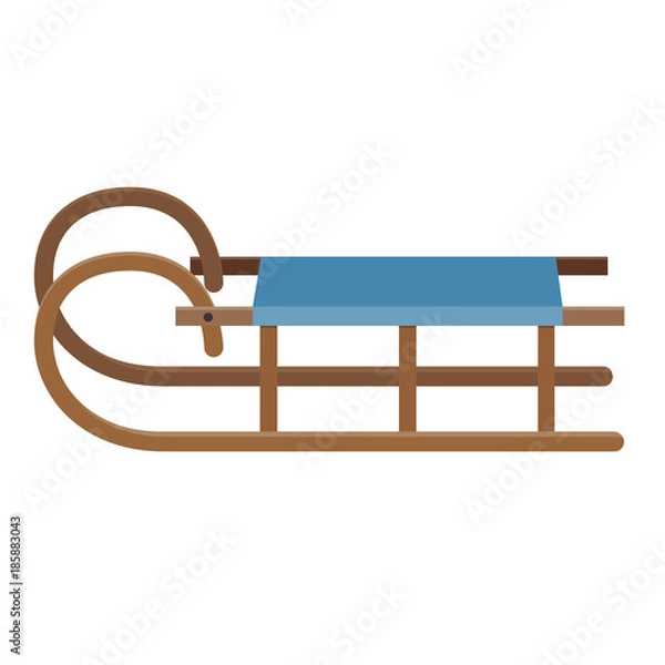 Obraz Schlitten Flat Design Icon