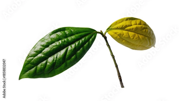 Obraz green leaf isolated on white