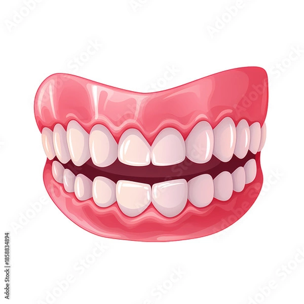 Obraz Denture Visual on White Background Vector