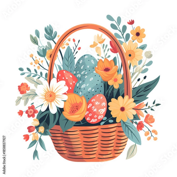 Obraz Elegant Easter Greeting Postcard Template