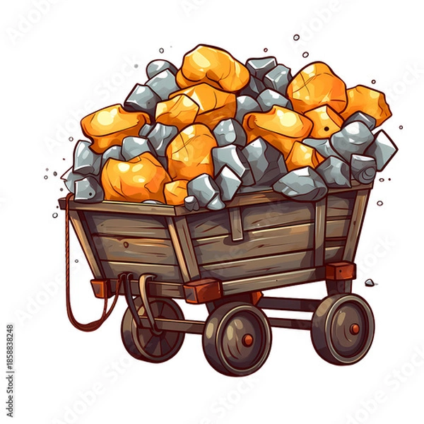 Obraz Mining Tools and Explosives Stock Illustration