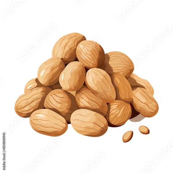 Obraz Whole Groundnuts in Shell Close-Up