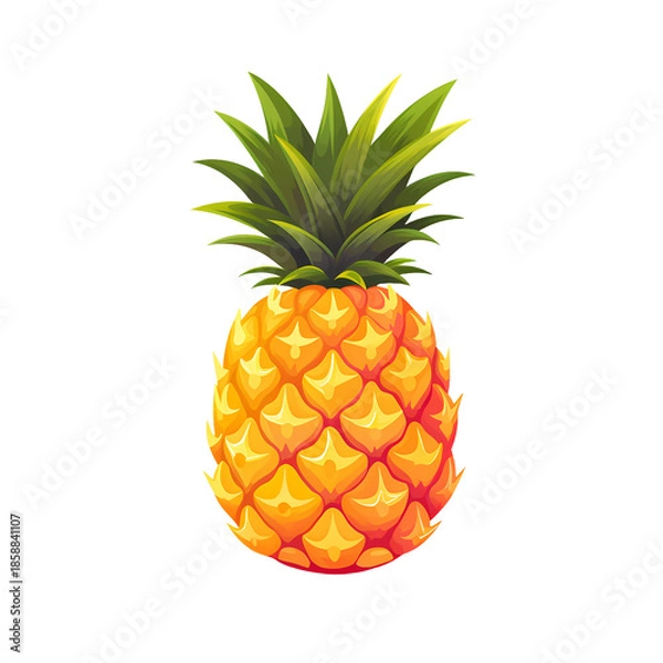 Obraz Exotic Pineapple Whole Fruit Icon