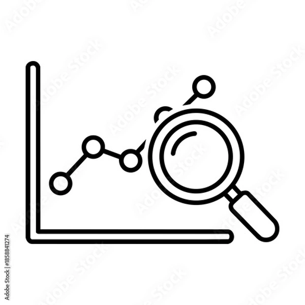Obraz DATA Analytics Chart Icon white background