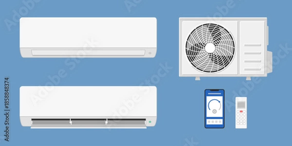 Fototapeta Air conditioning AC split system