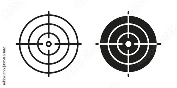 Obraz Aim icons set in multiple style collection