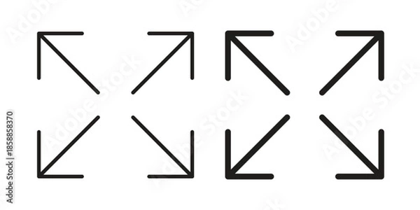 Obraz Full size icons set in multiple style collection