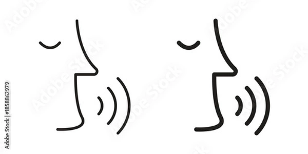 Obraz Voice icons set in multiple style collection