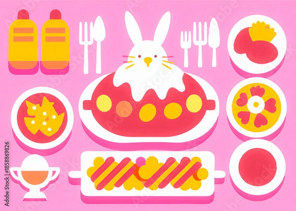 Obraz vector set of easter eggs