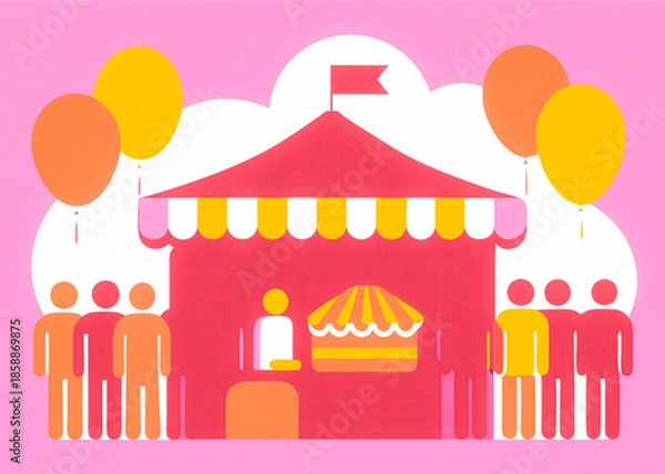 Obraz circus tent vector illustration