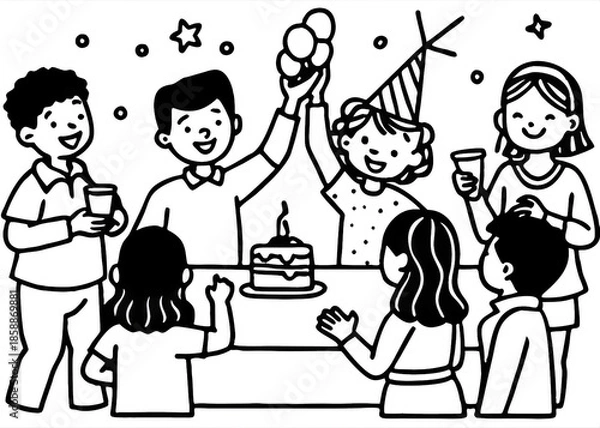 Obraz children playing with a ball