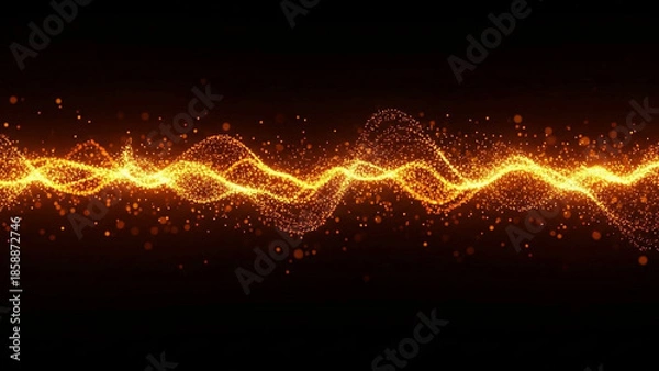 Obraz Abstract glowing particles and energy flow for tech background