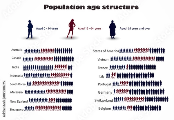 Fototapeta Population age structure
