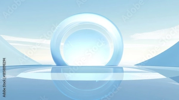 Fototapeta Technology Concept E-commerce Product Exhibition Stand