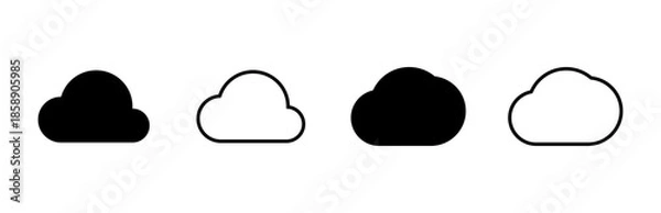 Obraz Cloud icon set. cloud vector icon