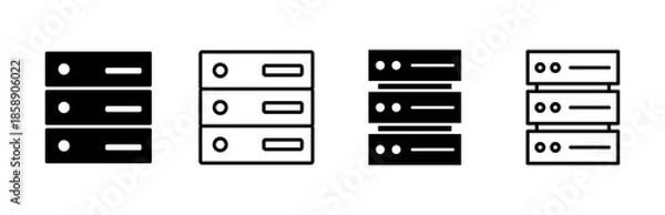 Fototapeta Database icon set. database vector icon
