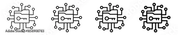 Obraz Gdpr Digital Network  Icon Set Different Style Collection
