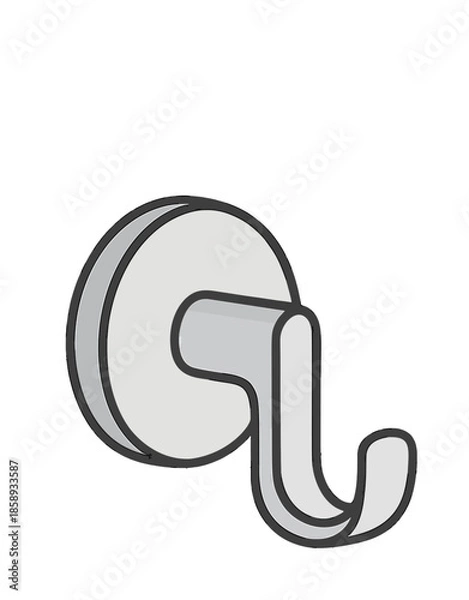 Fototapeta Wall Mounted Hook Illustration.