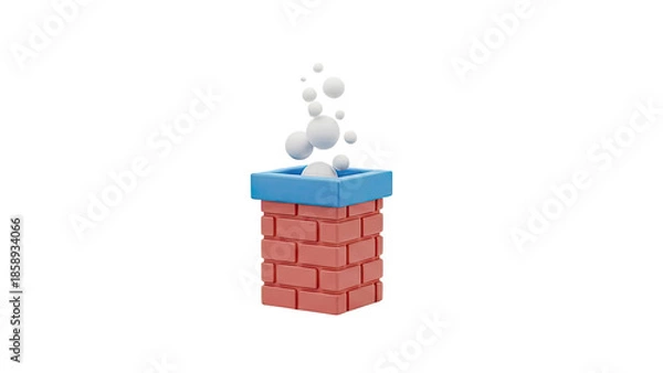 Fototapeta 3D Chimney with Bubbles