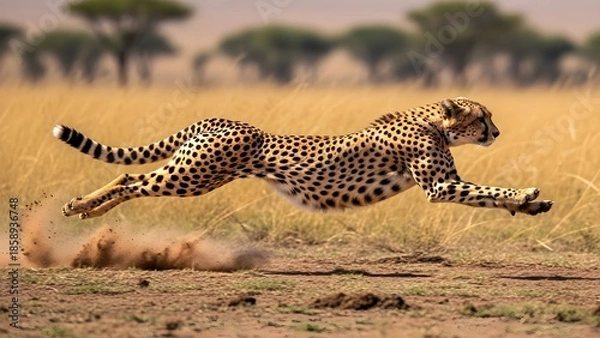 Obraz cheetah and cubs