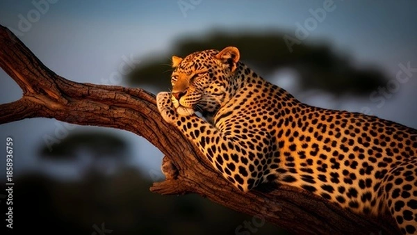 Obraz leopard in the tree