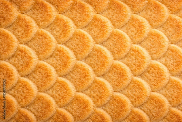 Obraz たい焼きの焼き面のマクロ質感背景