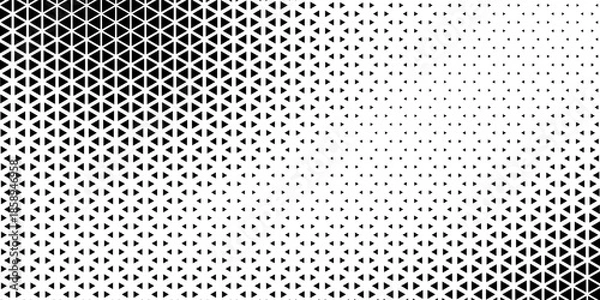 Obraz Halftone triangles pattern. Abstract geometric gradient background. Vector illustration, EPS 10.