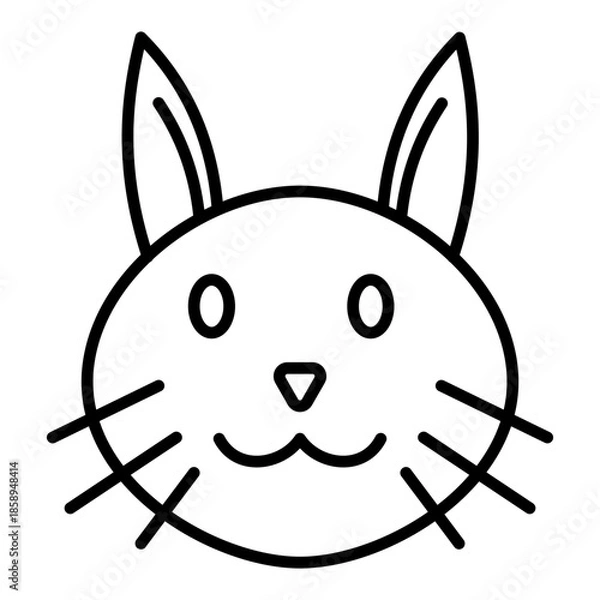 Obraz Smile head cat emoticon