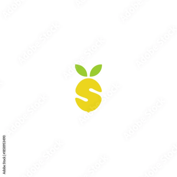 Fototapeta Letter S Lemon Vector