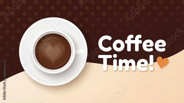 Obraz Coffee cup design with text