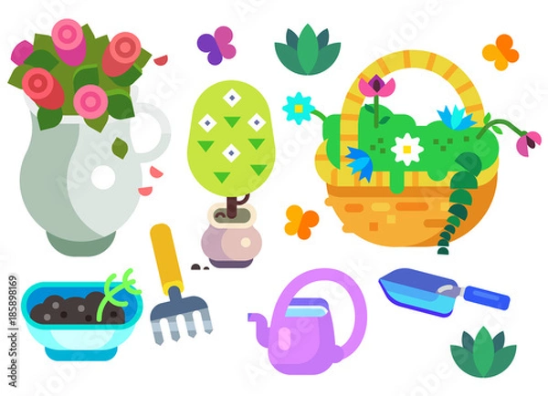 Obraz Garden Equipment Icon Set
