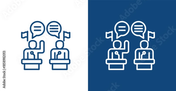 Obraz Debate Outline, with light and dark background