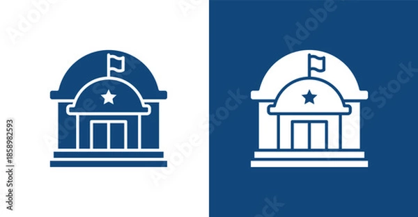 Obraz Legislative Glyph, with light and dark background