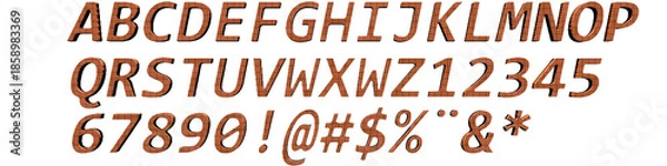 Fototapeta Texto Marrom