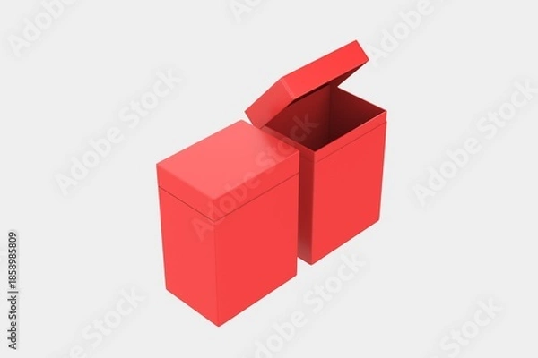 Obraz Recyclable Square Shaped Box. 3d illustration