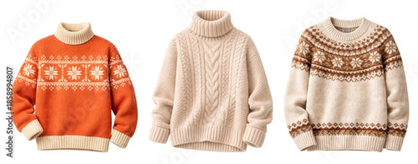 Obraz Cozy Winter Knit Sweaters Collection
