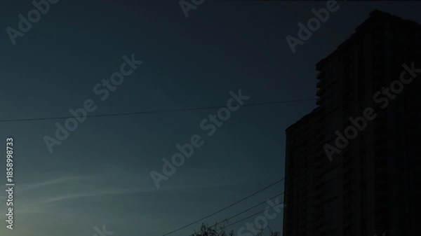 Obraz city ​​silhouette in the afternoon