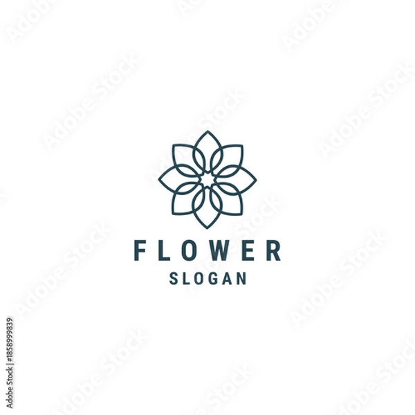 Obraz Flower logo icon design template flat vector