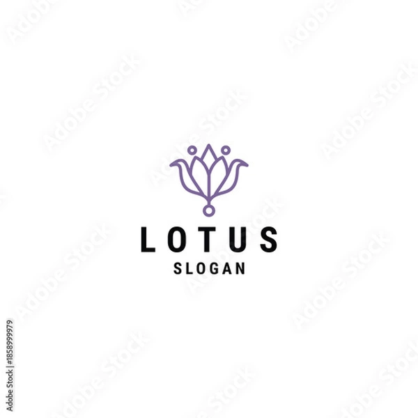 Obraz Lotus logo icon design template flat vector