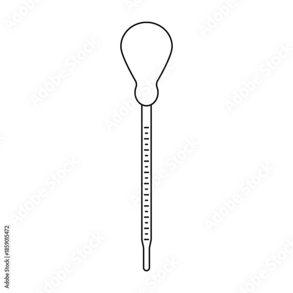 Obraz laboratory pipette illustration