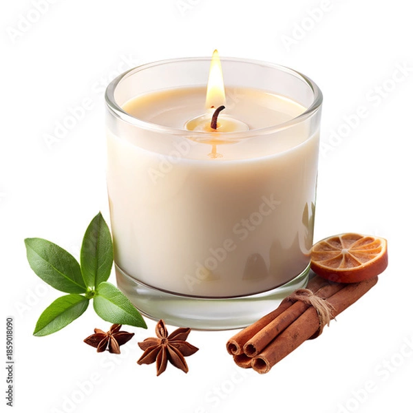 Obraz candle and cinnamon
