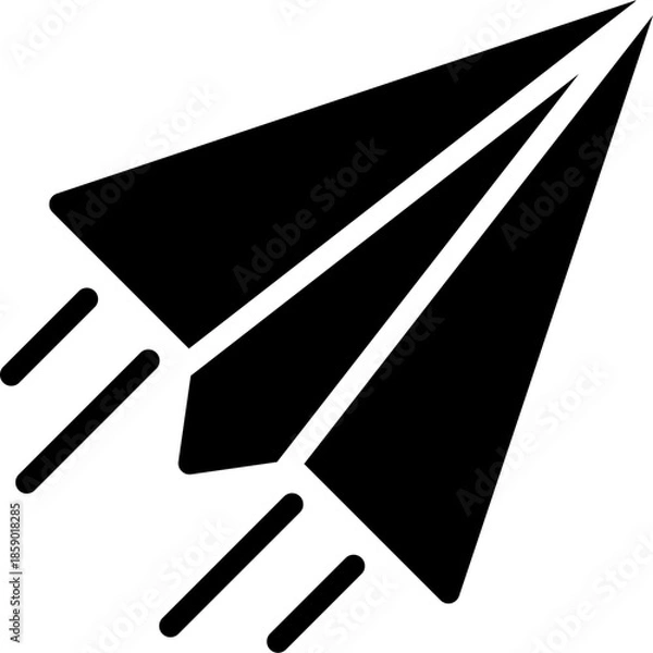 Obraz message icon illustration design with solid