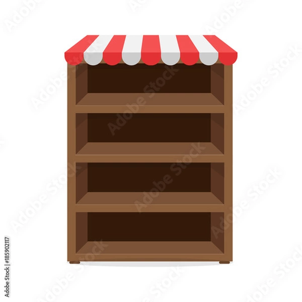 Obraz Verkaufsregal Flat Design