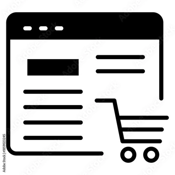 Obraz E commerce solution icon