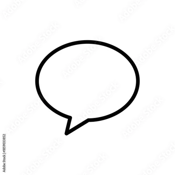 Obraz Empty speech bubble icon, communication symbol, dialogue blank space