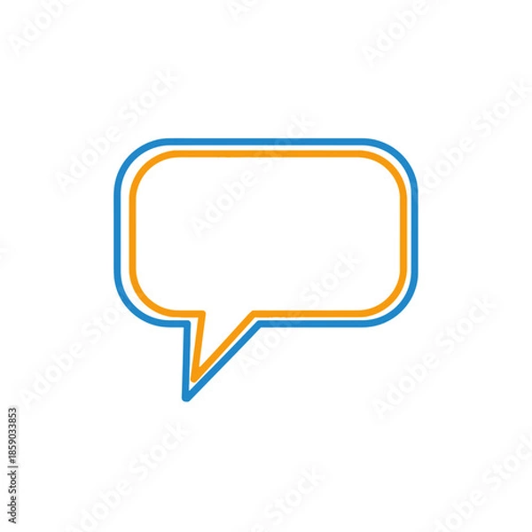 Obraz Empty Speech Bubble Icon, Communication Symbol, Chat Message, Dialogue Box